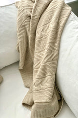 Pure Cashmere Cable Blanket